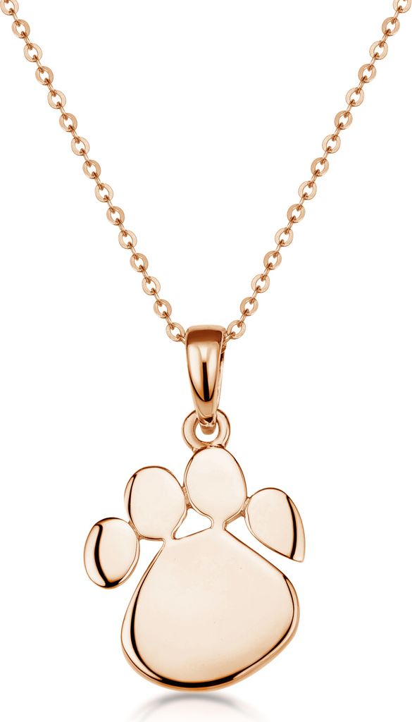 MATERIA Damen Gold Ketten-Anhänger Pfote Silber 925 Produktbild 