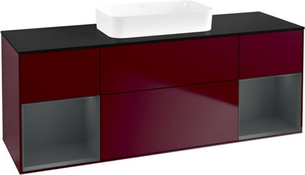 V&B Waschtischunterschrank Finion 160x60,3x50,1cm, Reg md m Lac, Peo Matt