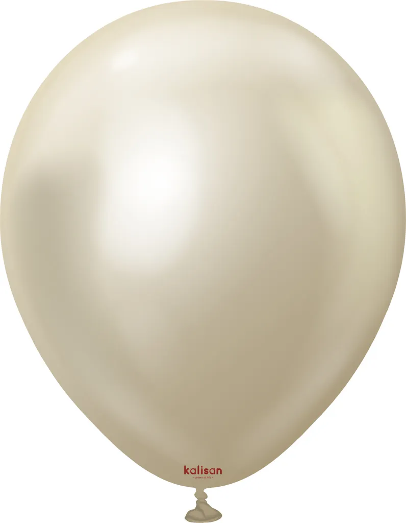Ballons Mirror White Gold 30 cm - Latex ultra résistant anti-éclatement