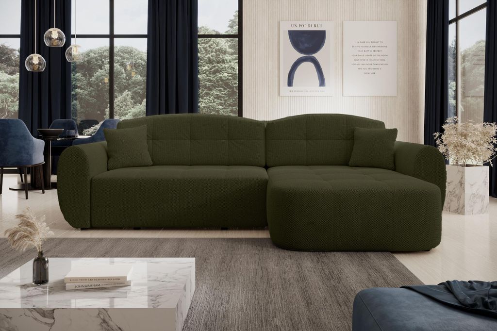 Designer-Sofagarnitur HANELORA – Khaki