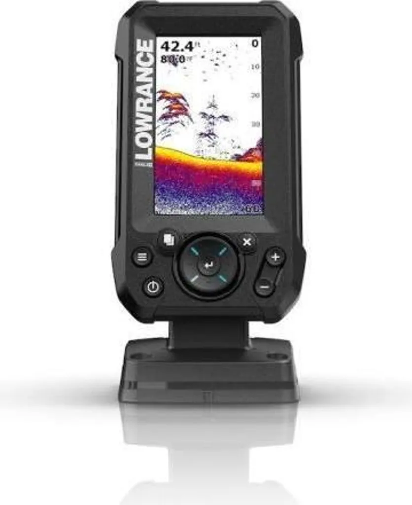 Sondeur Lowrance Eagle 4x noir et argenté avec sonde Bullet Skimmer