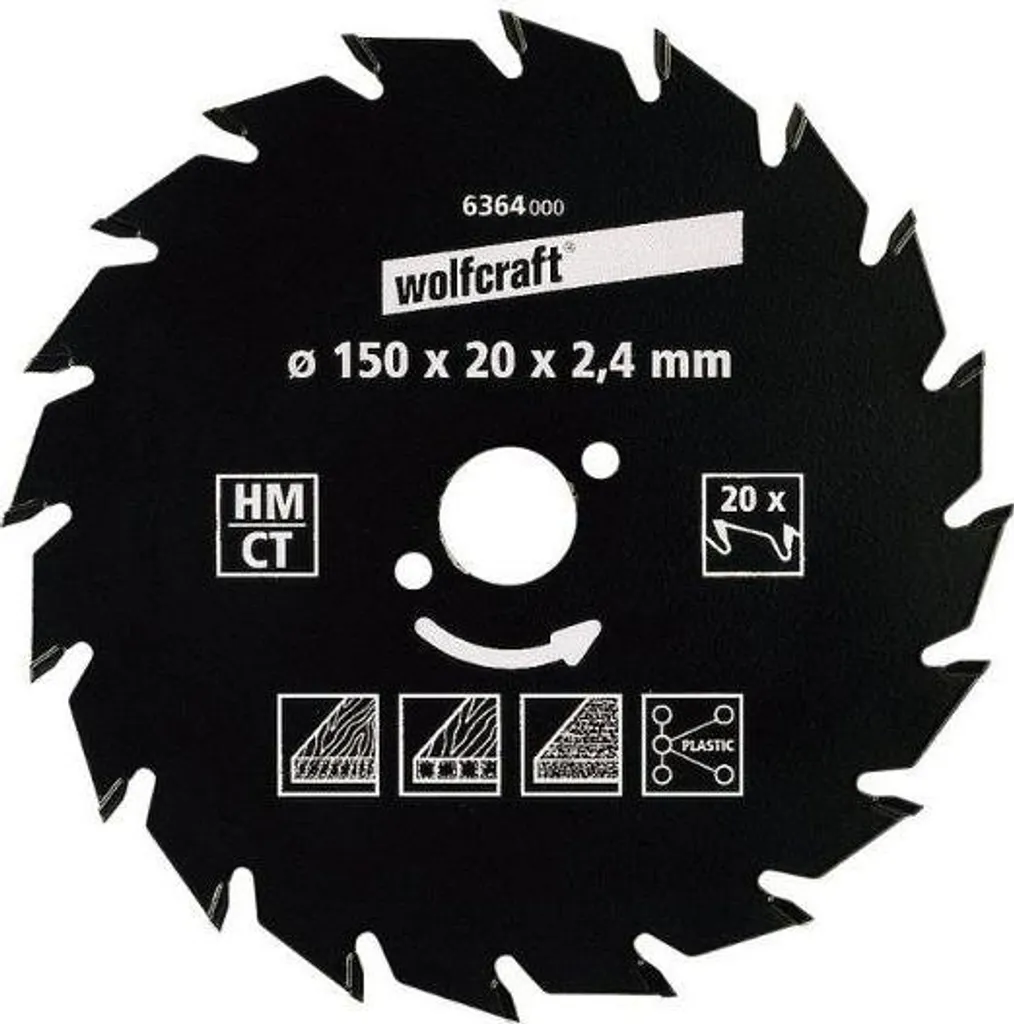 Lame scie circulaire 150mm 20 dents pour éviter les éclats dans le bois
