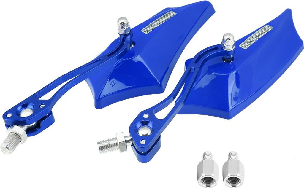 1 Paar 10 mm 8 mm universeller Motorrad -Roller Aluminium -Legierungs -Seitenspiegel Blau