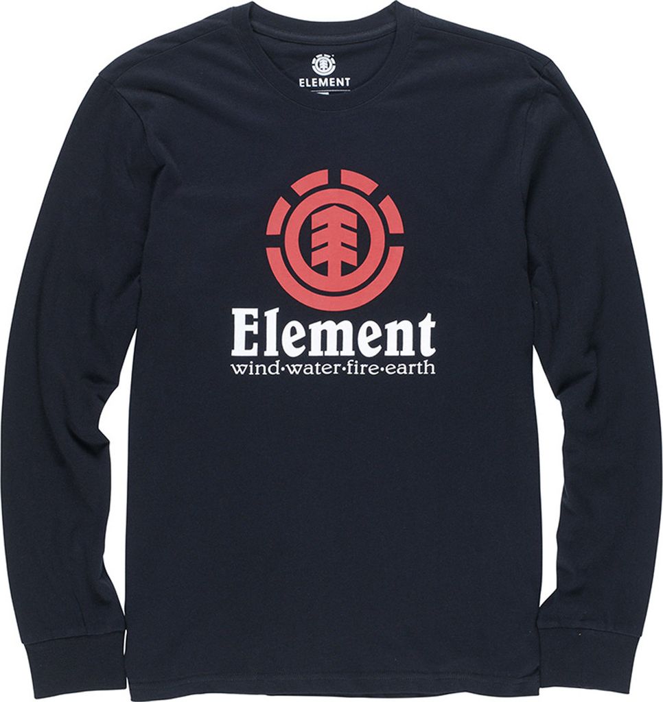 Element Herren T-Shirt VERTICAL LS , Größe:S, Farben:flint black