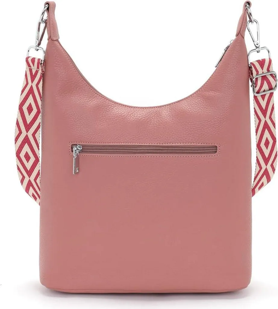 Borsa a Spalla Rosa Grande da Donna 40x31x11cm | Eleganza da Ufficio - 7