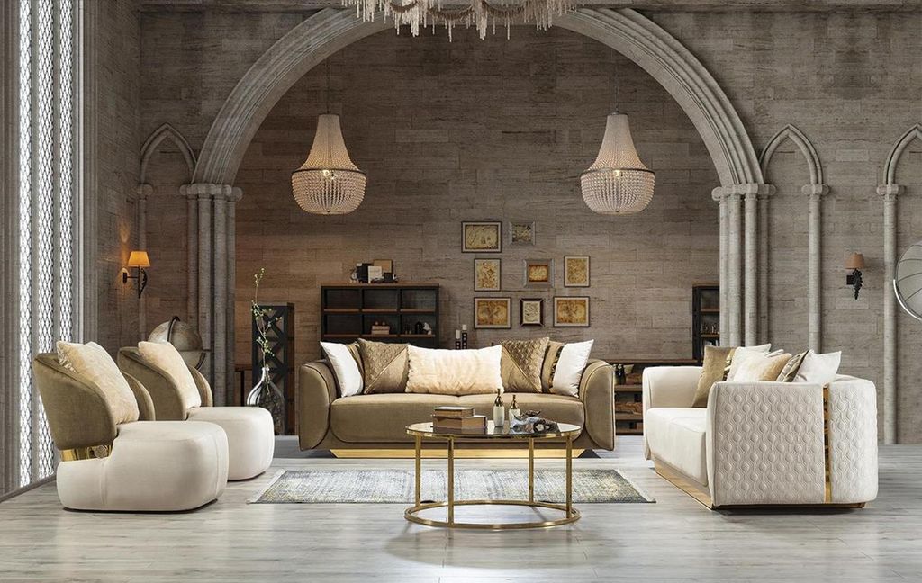 Design 3 Sitzer Relax Sofas Club Lounge Sofa Textil Polster Couch Stoff Couchen