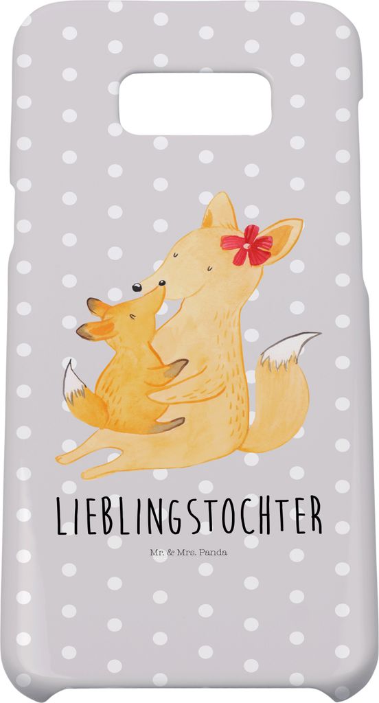 Mr. & Mrs. Panda Samsung Galaxy S8 plus Handyhülle Fuchs Mama - Grau Pastell - Geschenk, Handy Case, Mutter, Schoß, Cover, Hülle, Muttertag, Toc...