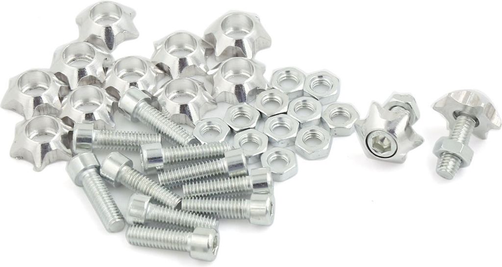 12Stk 6mm Dmr Stern Deckel Auto Lizenz Nummer Platte Bohrer Schraube Silber de