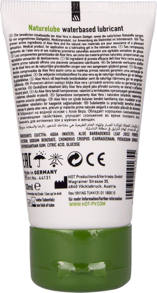 HOT Nature Lube Waterbased Aloe Vera 30ml