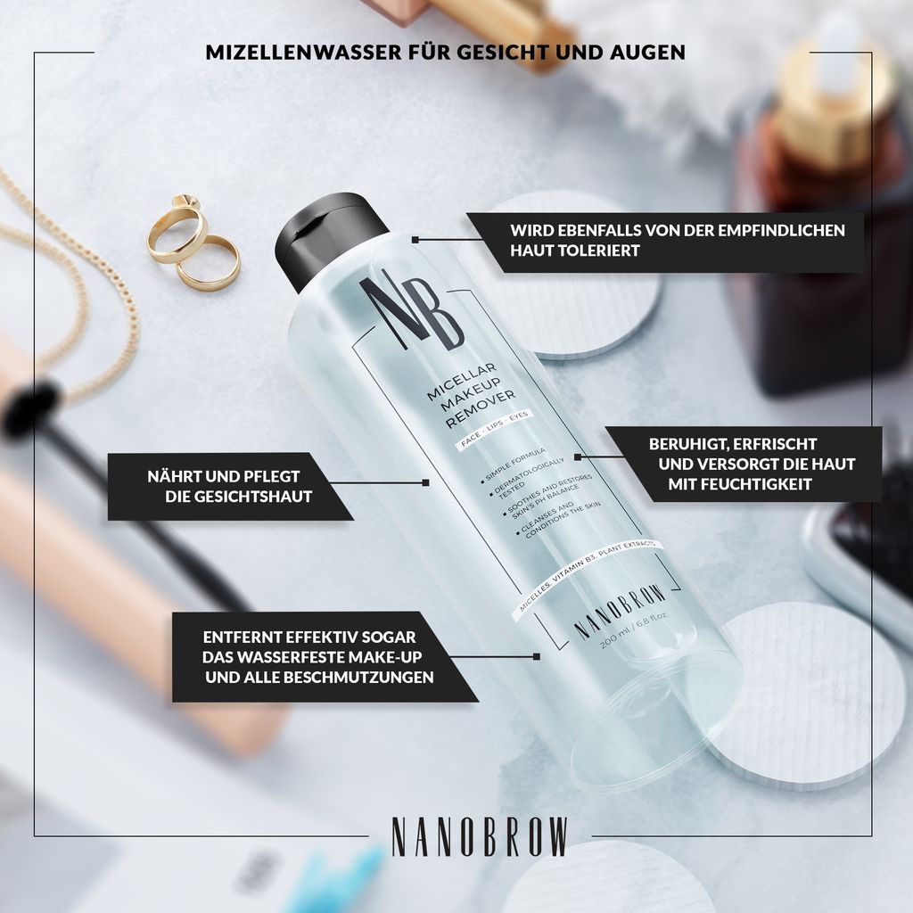Make-up Entferner Nanobrow Micellar Makeup Remover 200ml - Produktbild 2