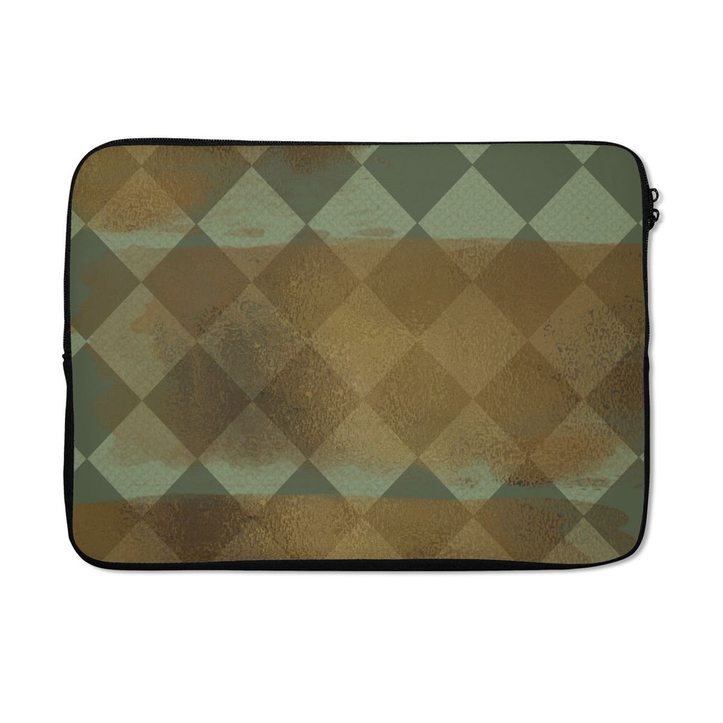 MuchoWow Laptop Hülle 14 ZollMuster - Gold - Block Laptoptasche - Laptoptasche - Stoßsicher - Schutzhaube