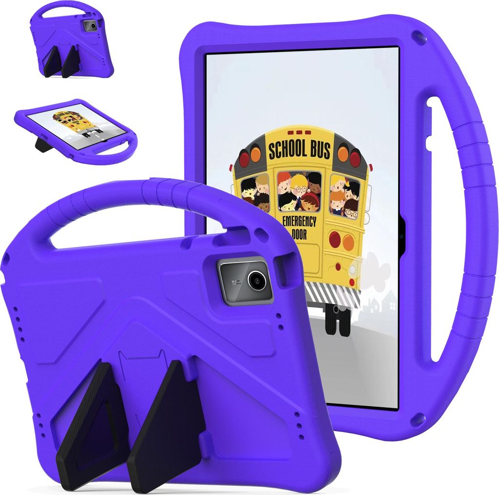 Kinder Hülle für Doogee Tab E3 10.95" 2025, Eva Leichte Stoßfeste Ständer, Kids Griff Schutzhülle Lila