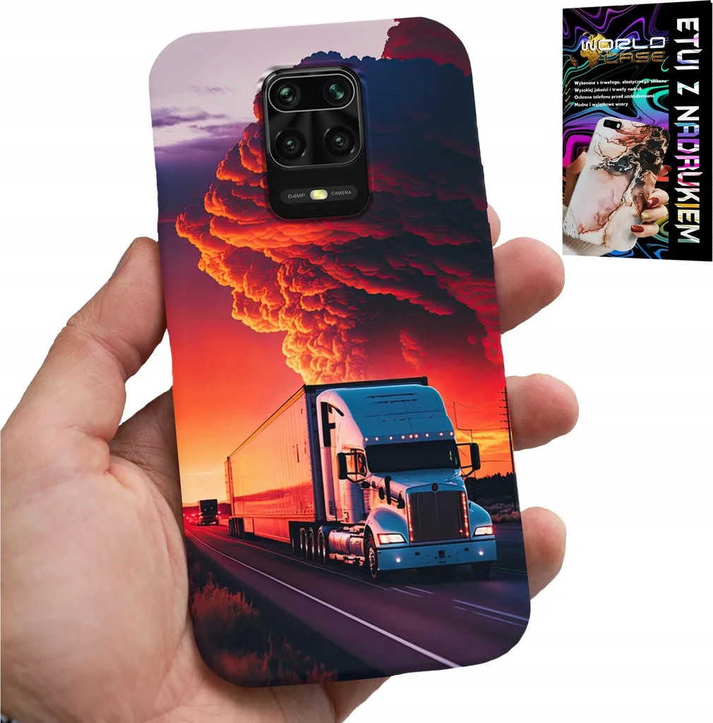 Custodia Tir Truck per Xiaomi Redmi Note 9 Pro / 9S con Vetro 9H