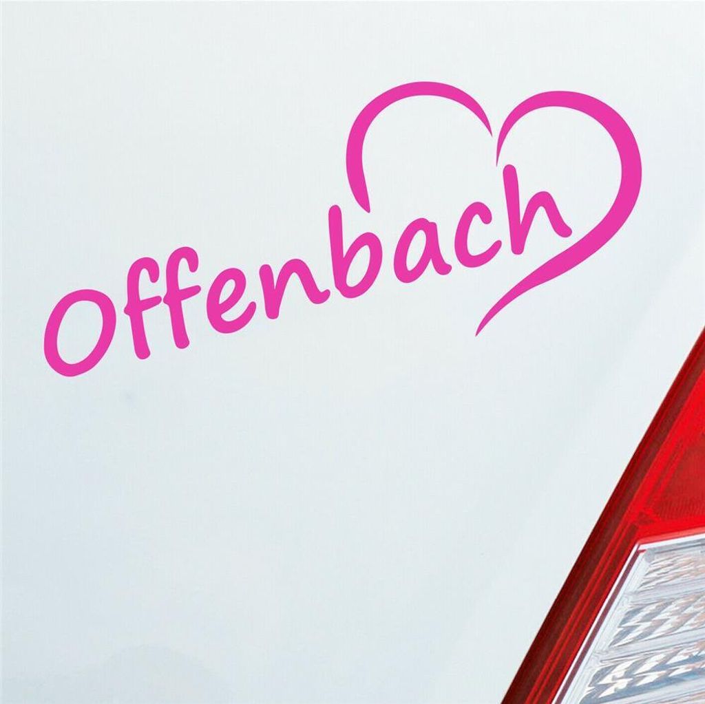 Auto Aufkleber Offenbach Herz Stadt City Liebe Love Heart Produktbild 