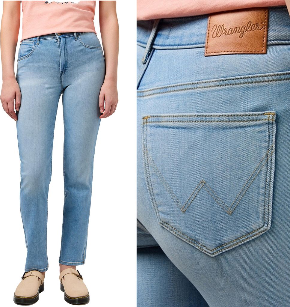 WRANGLER Damen, Jeanshosen Slim fit, HIGH RISE SKINNY, W29 L32, Blau, Jeans, baggyjeans, buggy