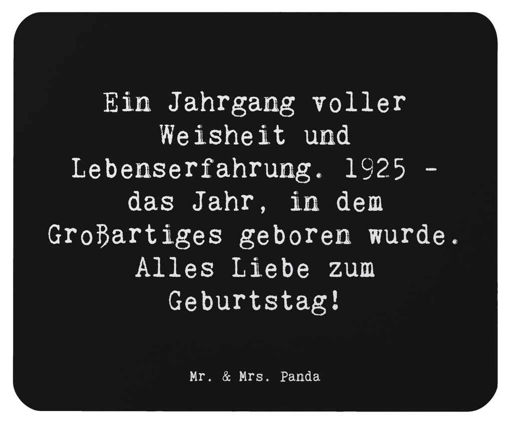 Mr. & Mrs. Panda Mauspad Spruch 1925 Geburtstag - Schwarz - Geschenk, Mouse Pad, feiern, Geburtstagsgeschenk, Alter, laptop, Mousepad, Jahrgang, Ge...