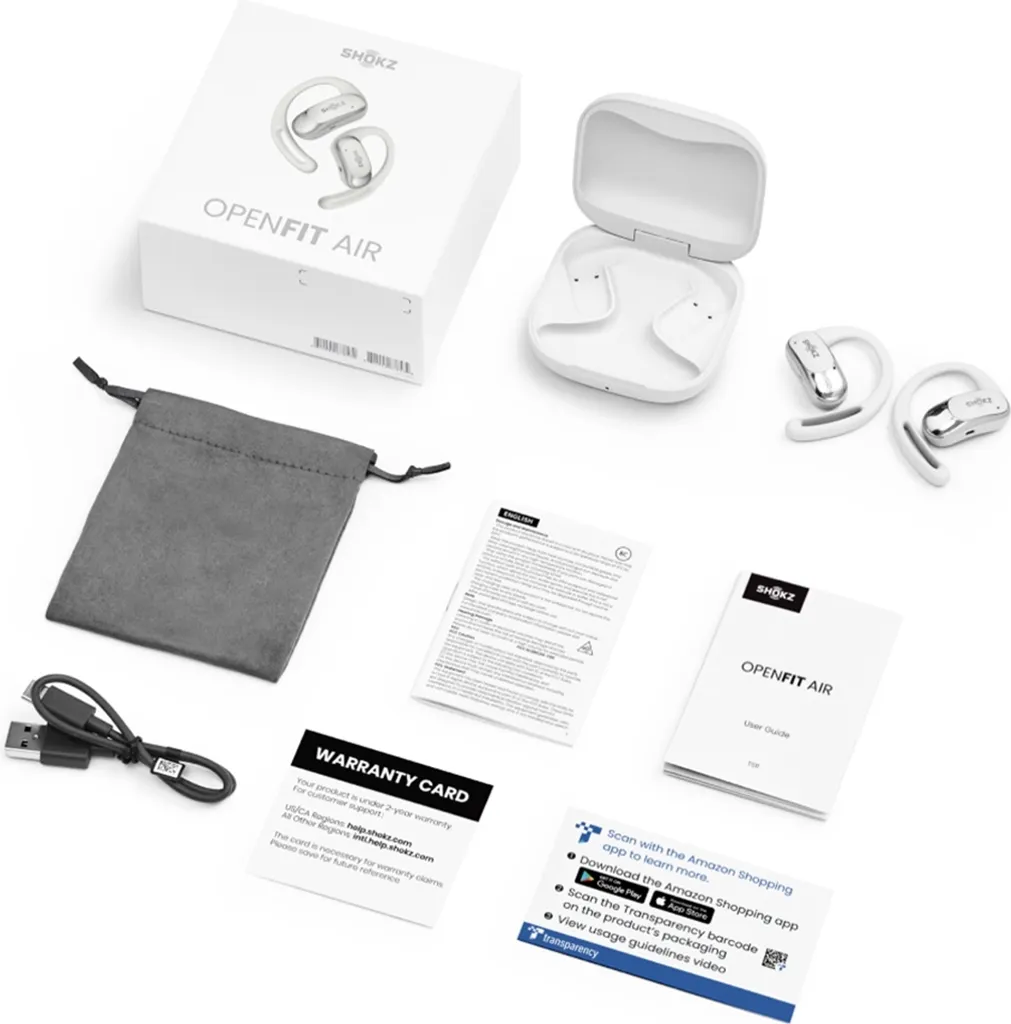 Écouteurs Bluetooth OpenFit Air Blanc idéaux pour le télétravail - 3