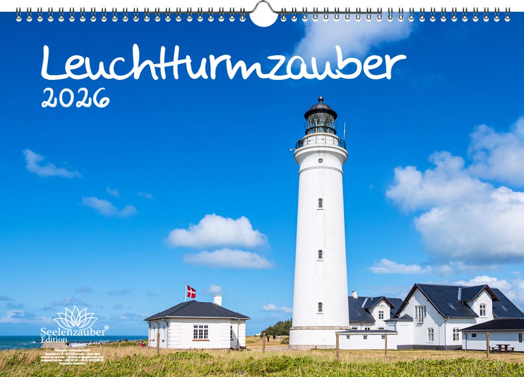 Leuchtturmzauber DIN A3 Kalender Querformat für 2026 Küste Meer Leuchtturm Leuchttürme - Seelenzauber