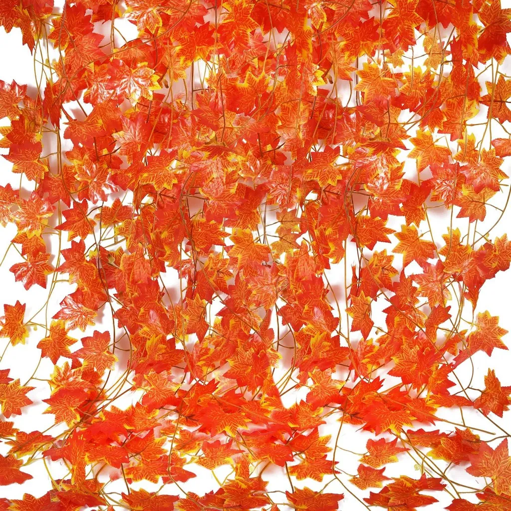 Décoration d'Automne Guirlandes Feuilles 24m - Pour Maison & Fêtes