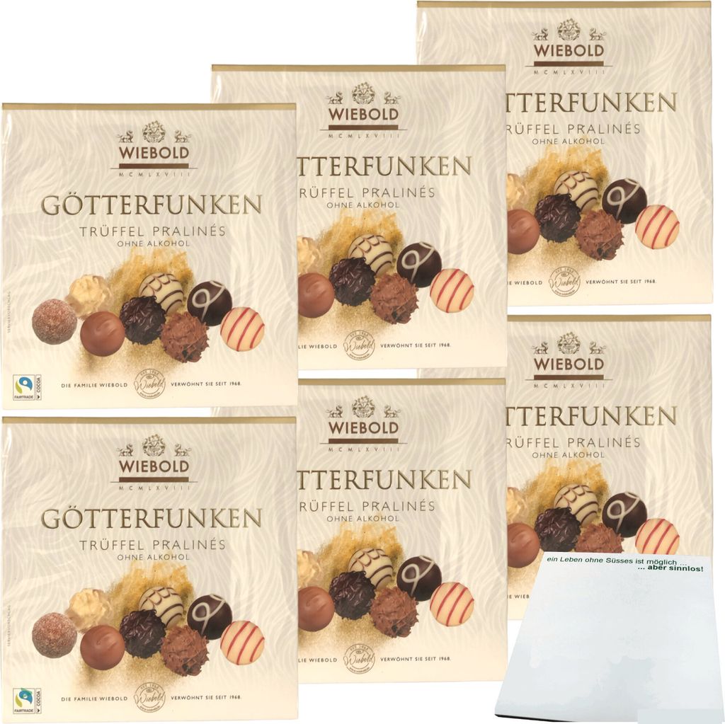 Wiebold Götterfunken Trüffelpralinen ohne Alkohol 6er Pack Produktbild 