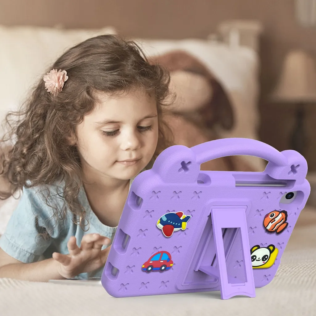 Simpatica Custodia Viola per Bambini Huawei MediaPad M5 Lite 8.0 - 4