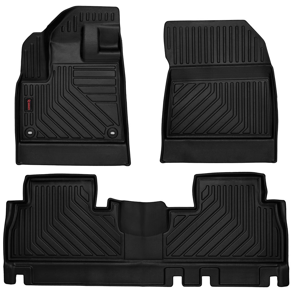 3D Gummi Fussmatten Auto - Automatten Set - Allwetter Fußmatte Gummi - Antirutsch & Wasserfest Autoteppiche - passend für Peugeot Rifter (2018-.....