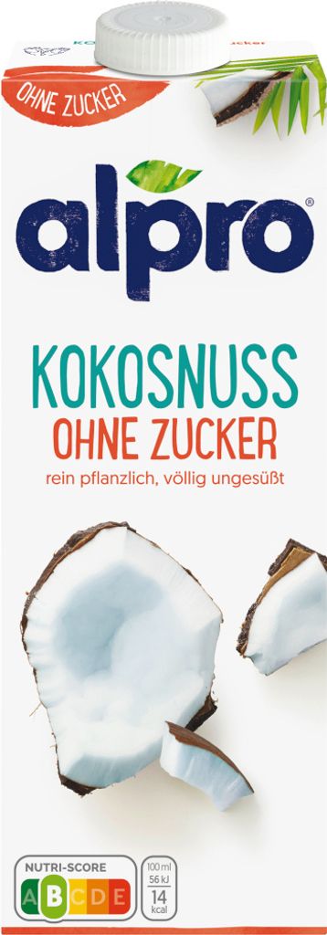 Alpro Kokosnussdrink ungesüßt mit Calcium und Vitaminen 1000 ml