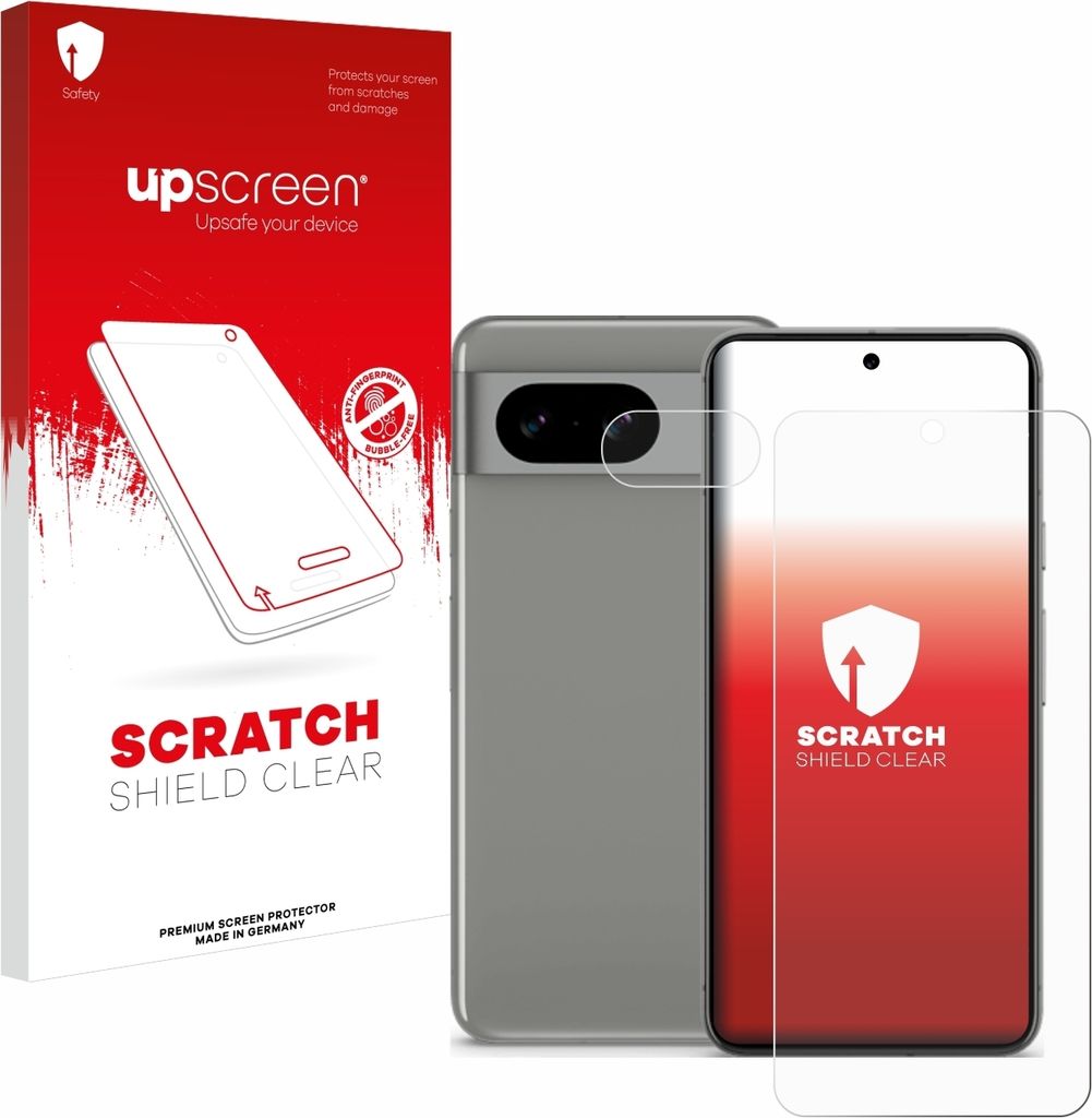 upscreen Schutzfolie für Google Pixel 8 (Display+Kamera) Displayschutz Displayschutzfolie Folie Klar Transparent