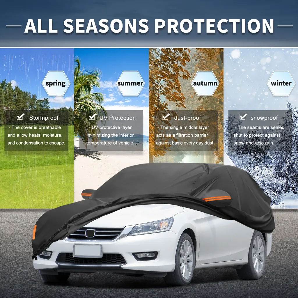 Bâche de Protection Voiture Extérieure pour Honda Accord Étanche 210D-PU