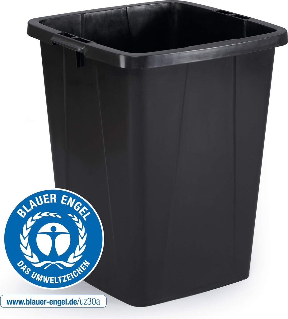 DURABLE Kosz na ?mieci DURABIN® ECO 90L kwadratowy, Czarny, Zdjęcie produktu 