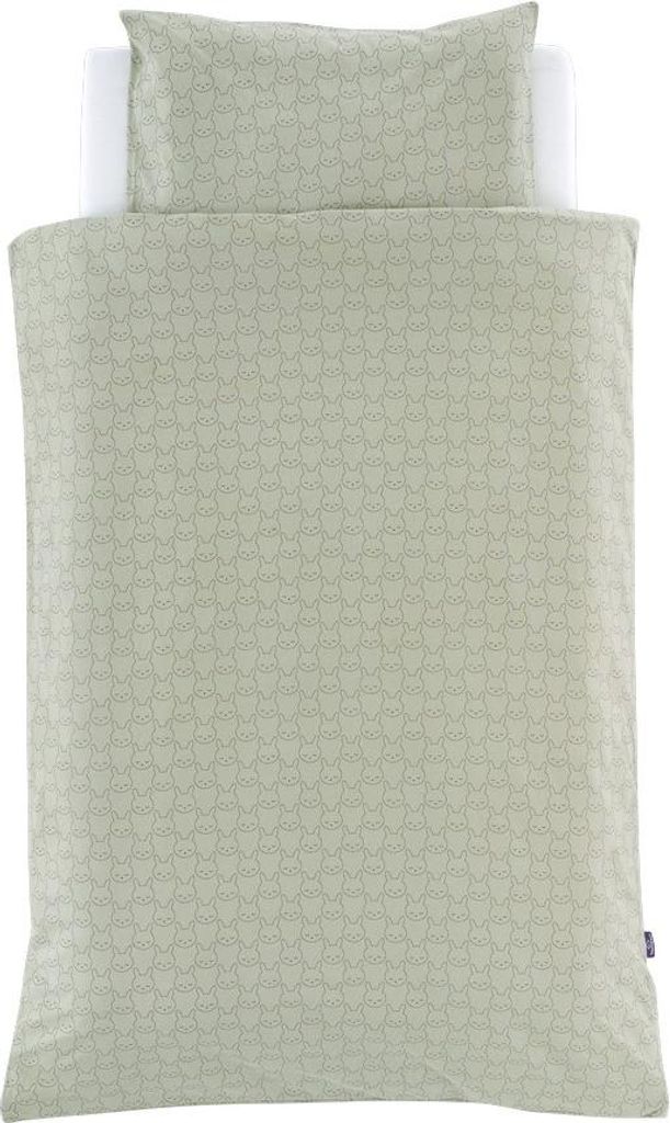 Träumeland Bettwäsche Jersey Kuschelhase grün 100/135 + 40/60 cm