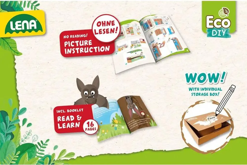 Jeu de Construction Éco-Responsable Lena Creative Box Eco Village 3D