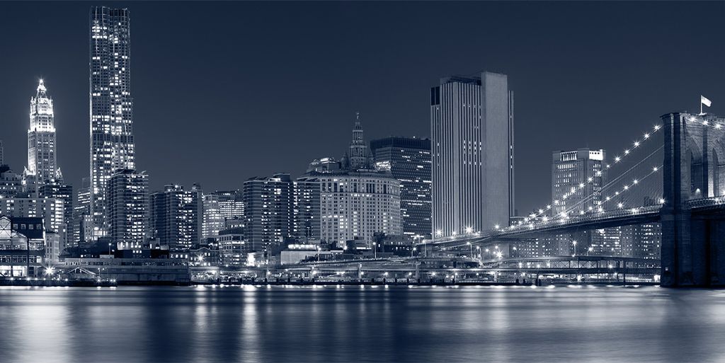 Tulup Leinwandbild - 140x70 cm - Wandkunst - Drucke auf Leinwand - Leinwanddruck - Sehenswürdigkeiten & Architektur - Grau - Manhattan New York