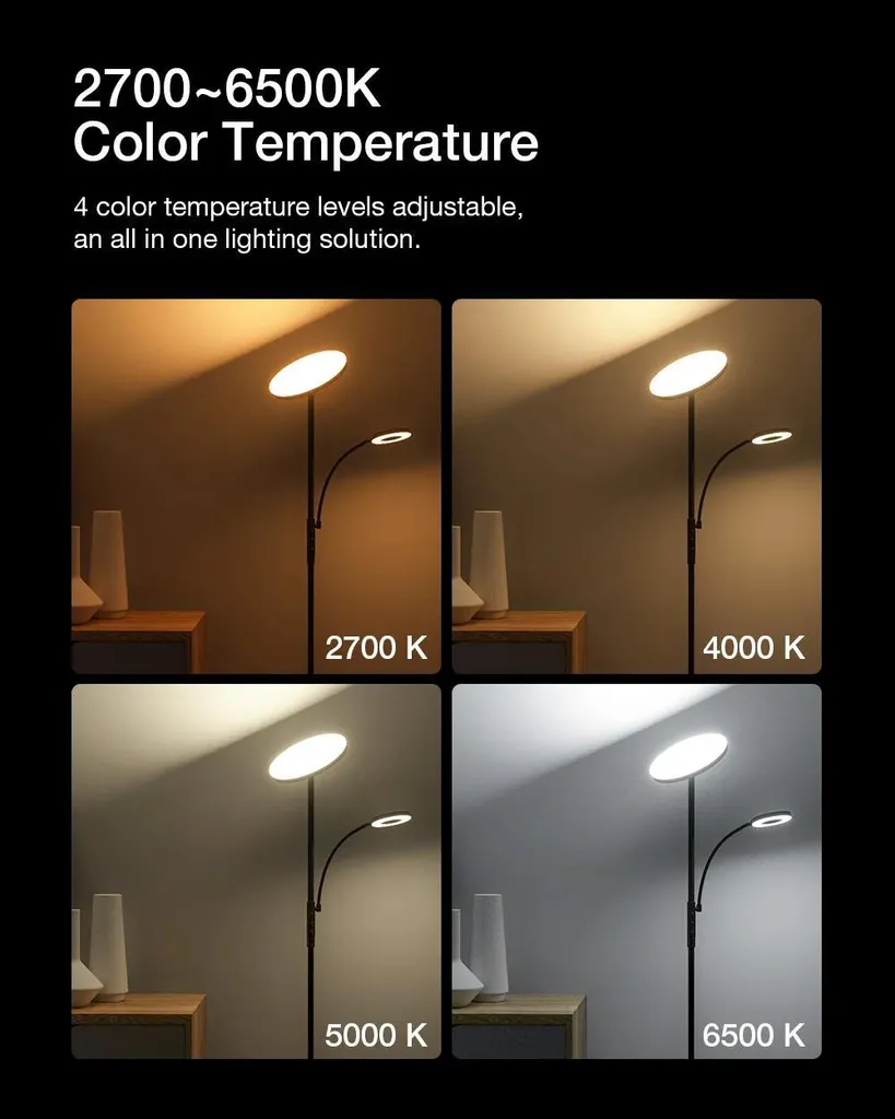 Dites adieu à la fatigue visuelle avec ce lampadaire LED réglable - 10