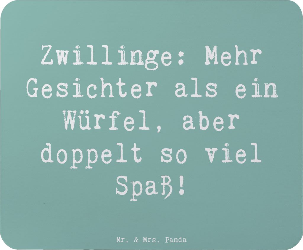 Mr. & Mrs. Panda Mouse Pad Spruch Zwillinge Spaß - Meeresbrise - Geschenk, Geschenke Astrologie, Zitat, für, Geburtstag, Sternzeichen, Vielseitig...