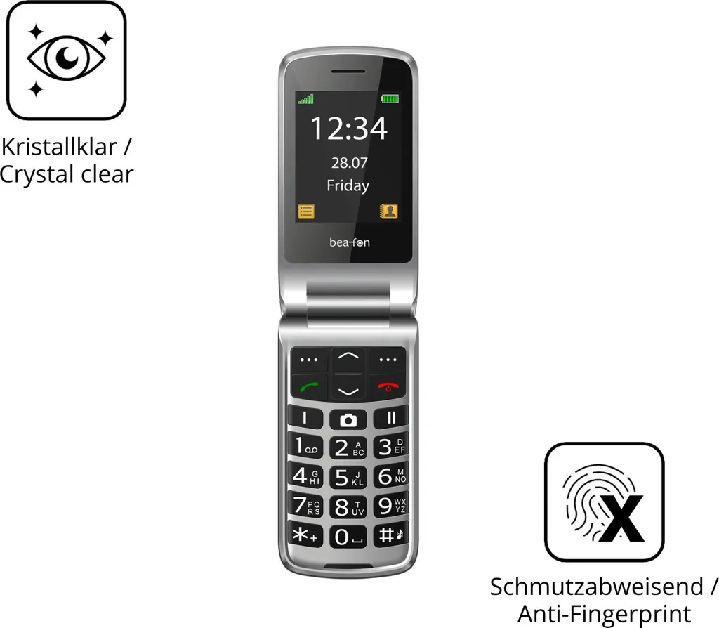 Vetro Flessibile 9H per Beafon SL645 - 2x Pellicole Protettive dipos - 5