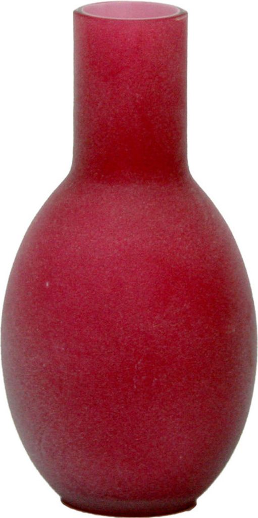 Vase Glasvase klein Matt rot Höhe ca. 15cm