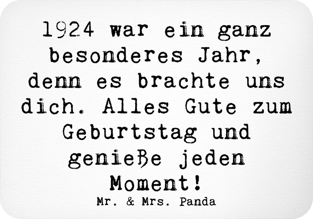 Mr. & Mrs. Panda magnet Spruch 1924 Geburtstag - Weiß - Geschenk, Geburtstagsüberraschung, holzmagnet, Nostalgie, Notizhalter, Pinnwandmagnet, K...