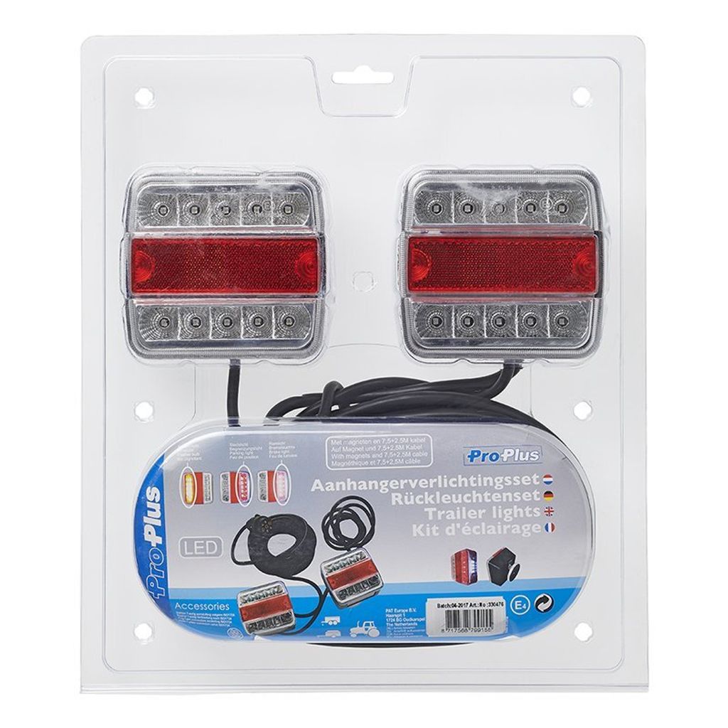 Anhängerbeleuchtung LED mit Magneten 7,5+2,5M Kabel