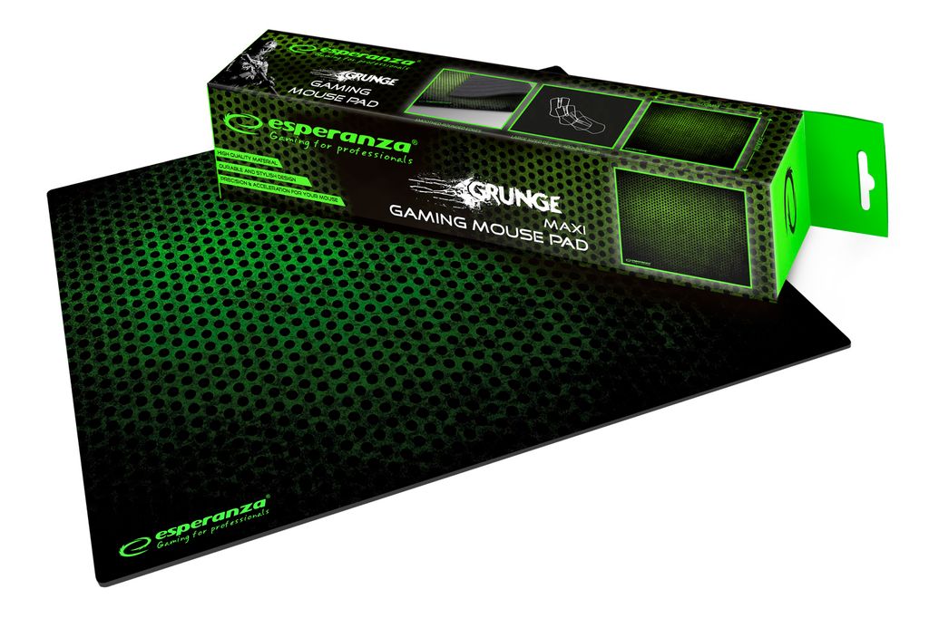 Esperanza EGP103G Mauspad Gaming-Mauspad Schwarz Grün