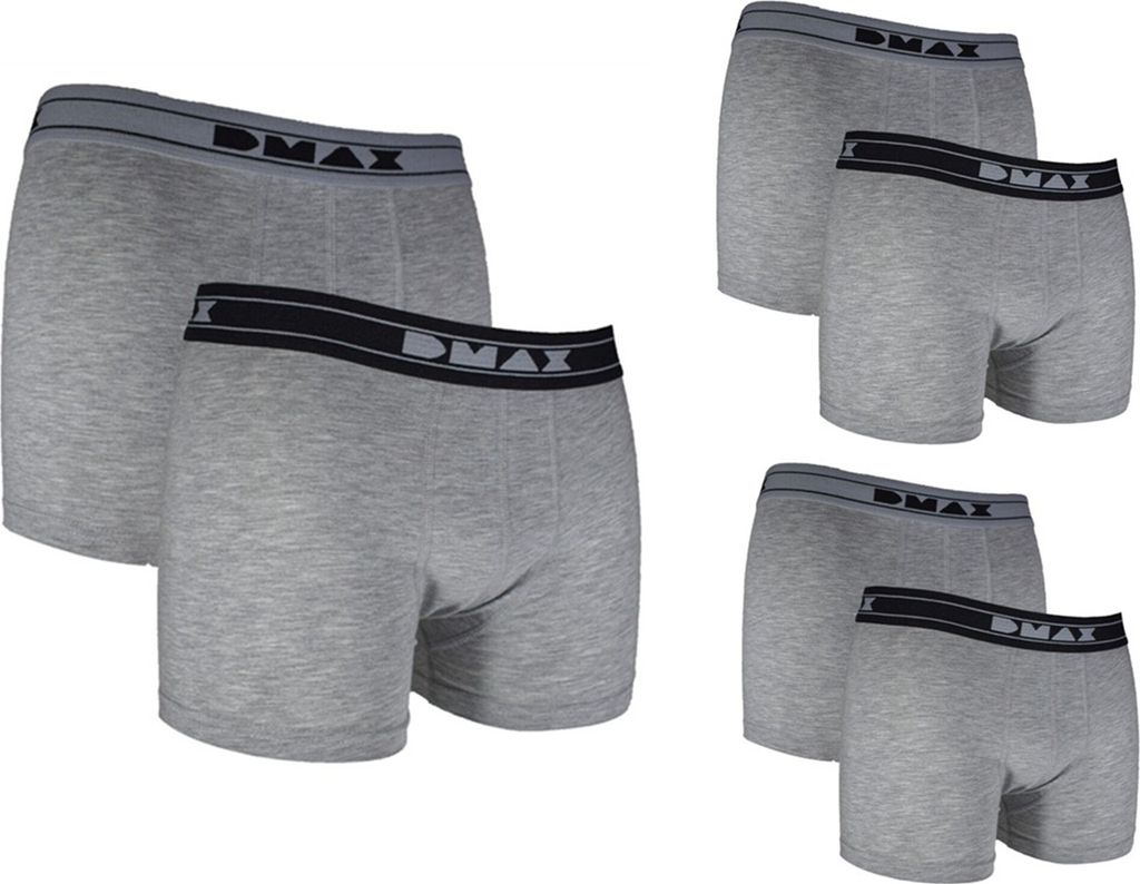DMAX Boxershorts für echte Kerle – 6 Stück in Grau Komfort & Style