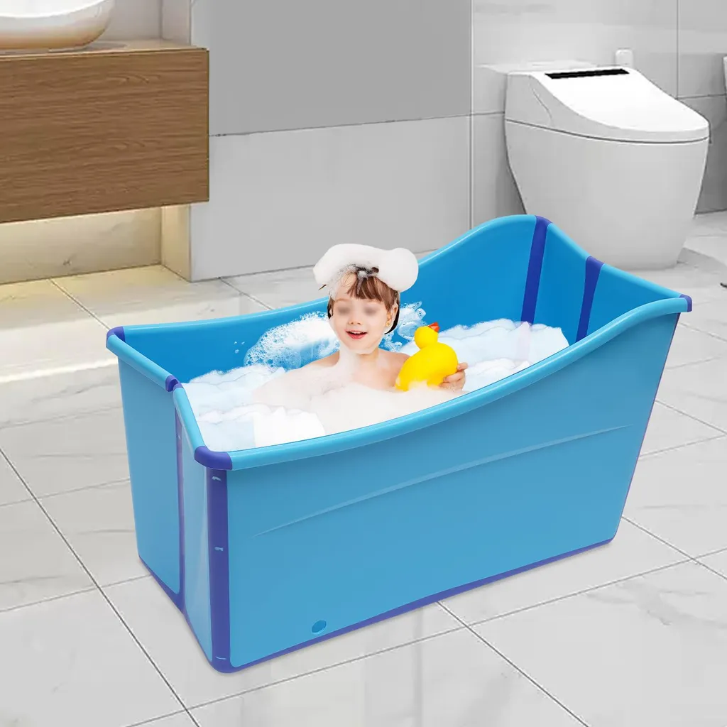 Baignoire pliable gain de place bleu - Solution bain sans travaux - 5