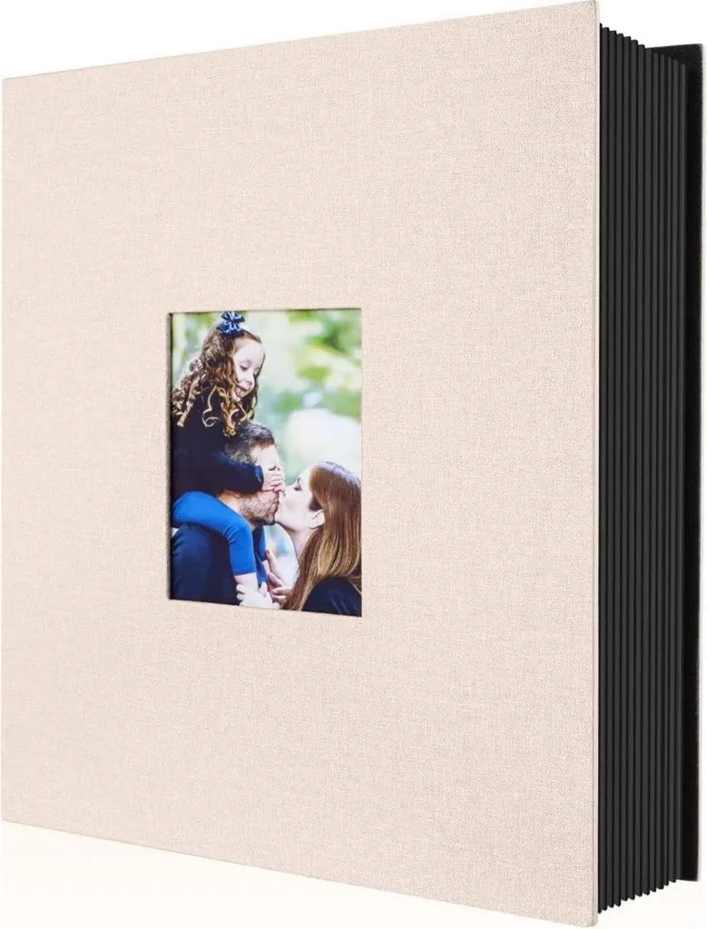 Fotolibro Design Lino Blu 10x15: 400 Foto Verticali Slip-in Elegante
