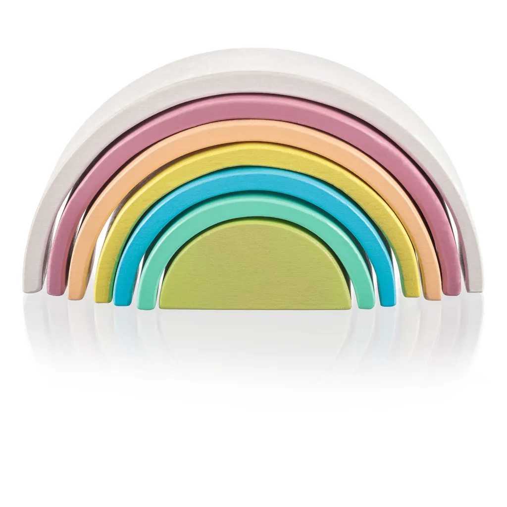 Arc-en-ciel pliant en bois Lever de Soleil - Jeu d'éveil 7 éléments