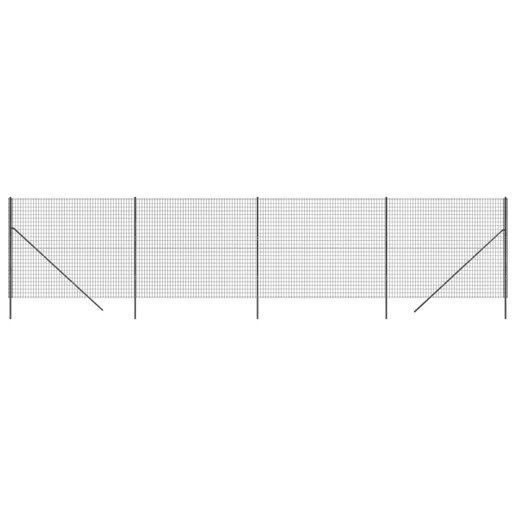 vidaXL Maschendrahtzaun Anthrazit 2x10 m Verzinkter Stahl Produktbild 