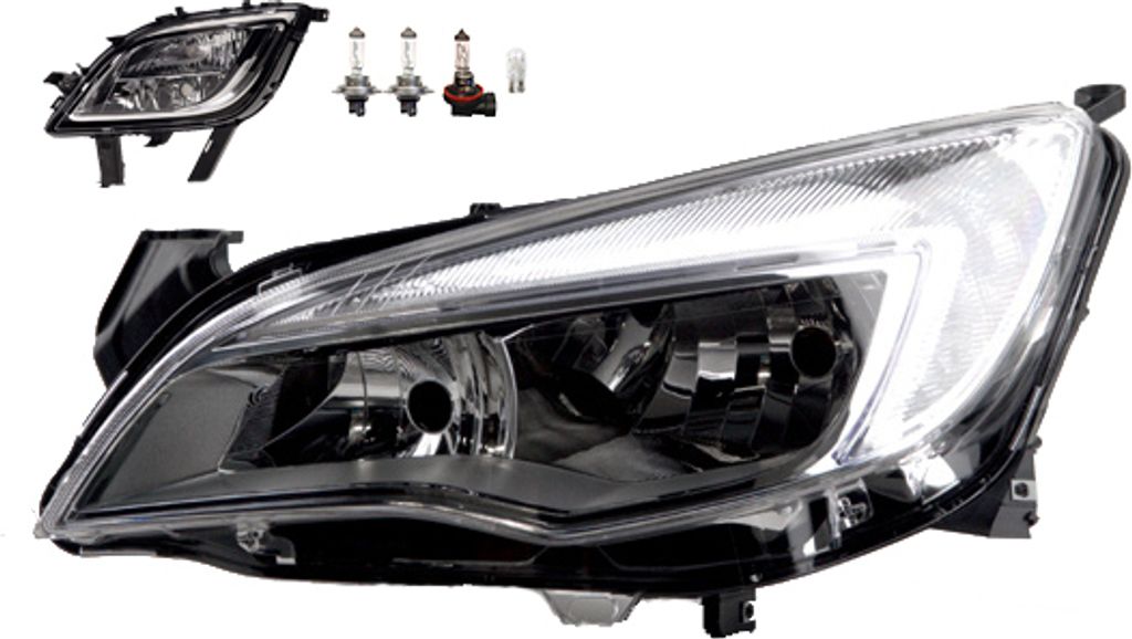 Johns, Scheinwerfer Halogen passend für Opel Astra J 12/09-08/12 H7 H7 L +Nebel+Leucht. 1216181 13253646 1226096 13293618