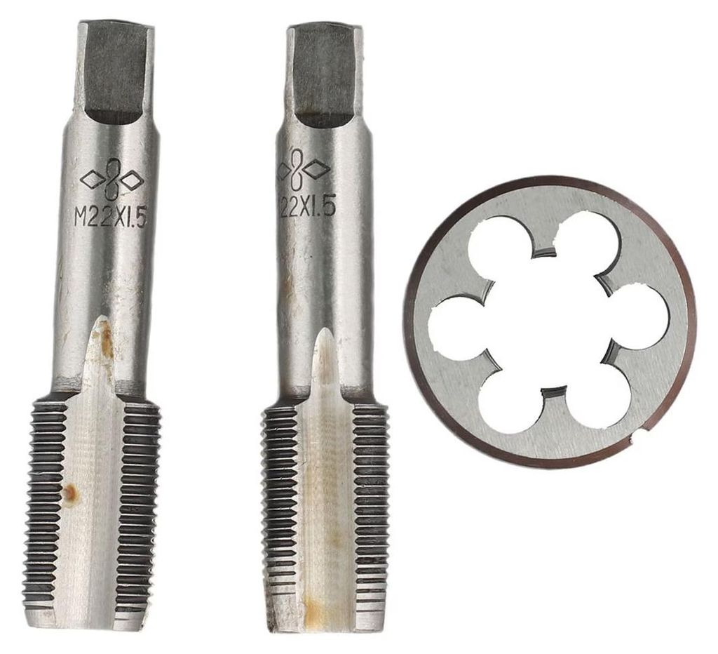 Hss Gewindebohrer M22 X 1,5 Mm, 3 Stück, Rechtsgewinde, Produktbild 