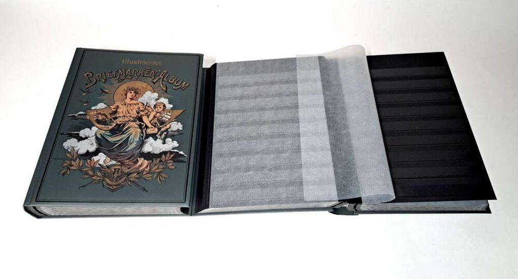 Briefmarkenalbum Einsteckalbum 60 schwarze Seiten Nostalgie-Album "Germanium"