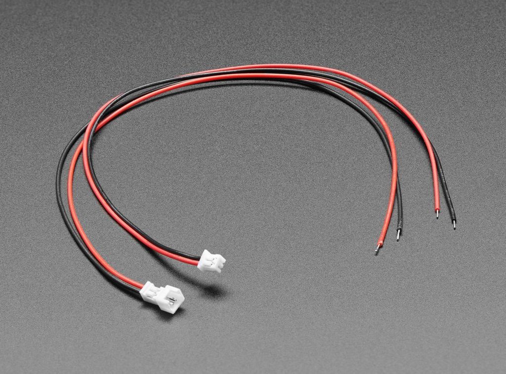Adafruit 1.25mm Pitch 2Pin Cable Matching Pair 40cm Molex PicoBlade Compatible