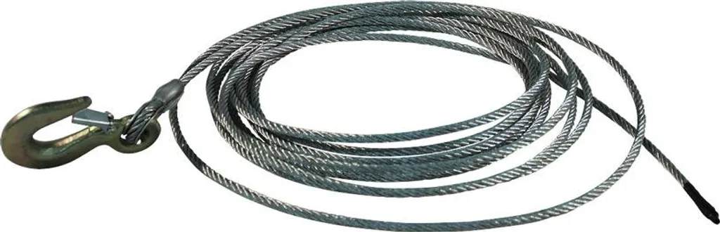 Câble pour treuil de remorque 12 m en acier 6 mm avec crochet de sûreté